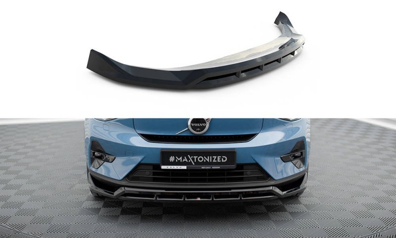 Maxton Front Ansatz Volvo C40 Mk1 schwarz Hochglanz VO-C40-1-FD1G+FD1R-G
