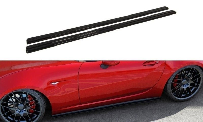 Maxton Seitenschweller Ansatz für Mazda MX-5 IV schwarz Hochglanz MA-MX5-4-SD1-G