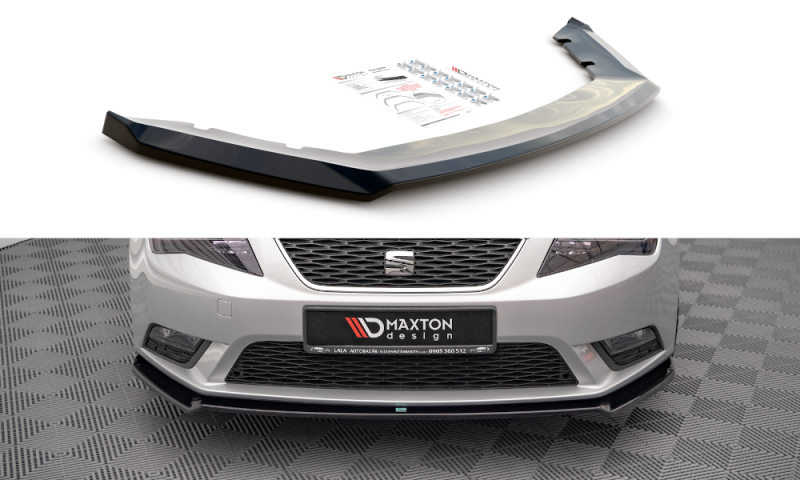 Maxton Front Ansatz V.2 für Seat Leon Mk3 schwarz Hochglanz SE-LE-3-FD2-G