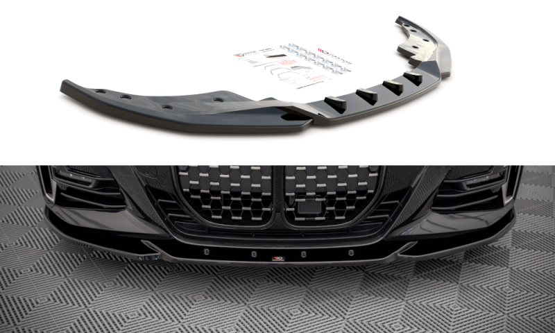 Maxton Front Ansatz V.4 für BMW 4er M-Paket G22 schwarz Hochglanz BM-4-G22-MPACK-FD4-G