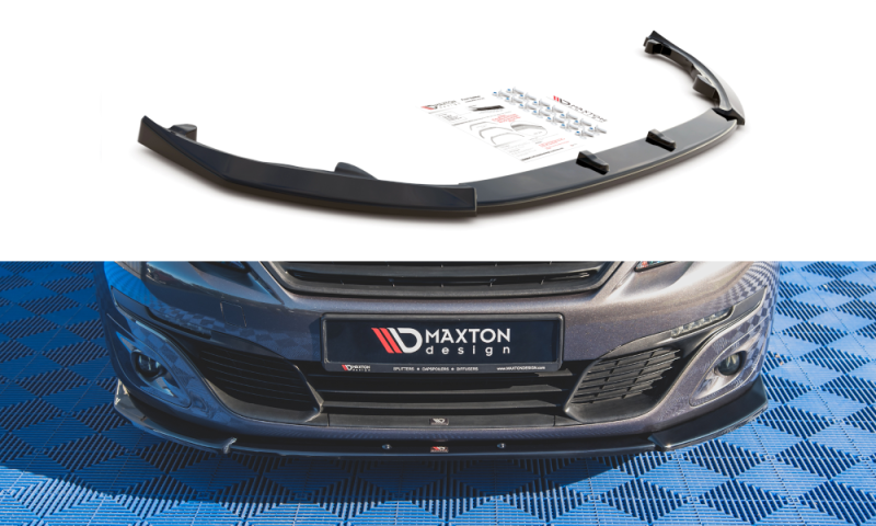 Maxton Front Ansatz V.2 für Peugeot 308 Mk2 Facelift schwarz Hochglanz PE-308-2F-FD2-G