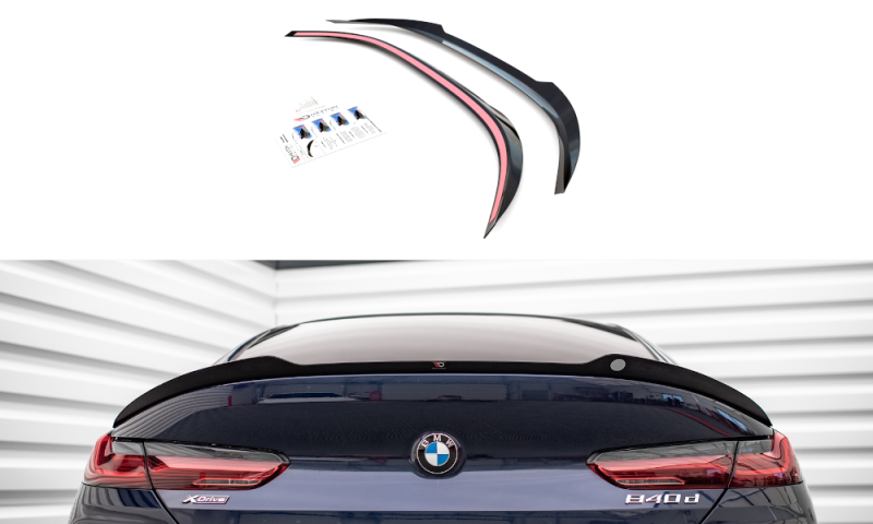 Maxton Spoiler CAP für BMW 8 Gran Coupe M-Paket G16 schwarz Hochglanz BM-M850-G16-GC-CAP1-G