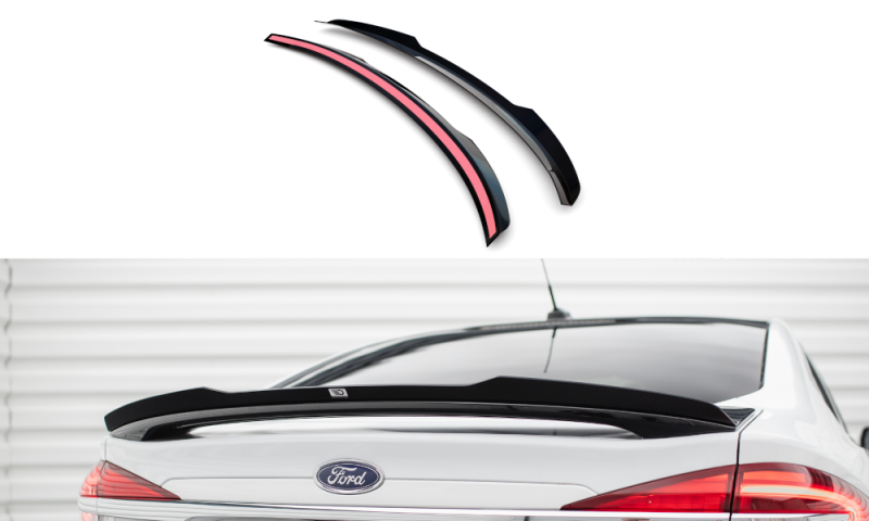 Maxton Spoiler CAP Abrisskante Ford Mondeo Sport Mk5 Facelift / Fusion Sport Mk2 Facelift schwarz Hochglanz FO-MO-5F-SPORT-CAP1-G
