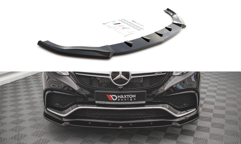 Maxton Front Ansatz V.1 für Mercedes-Benz GLE 63 AMG C292 schwarz Hochglanz ME-GLE-C292-AMG-FD1-G