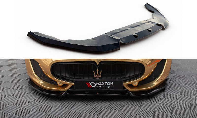 Maxton Front Ansatz V.2 Maserati Granturismo Mk1 Facelift schwarz Hochglanz MS-GT-1F-FD2-G