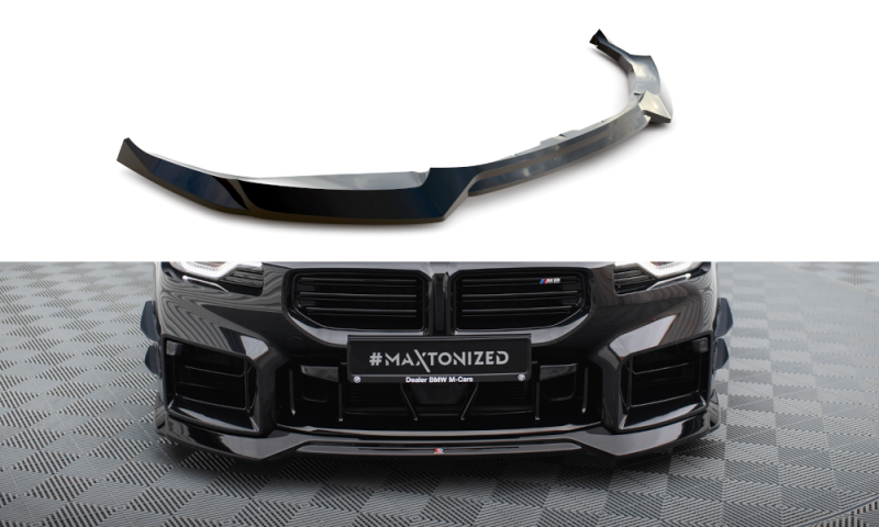 Maxton Front Ansatz V.1 für BMW M2 G87 schwarz Hochglanz BM-M2-G87-FD1-G