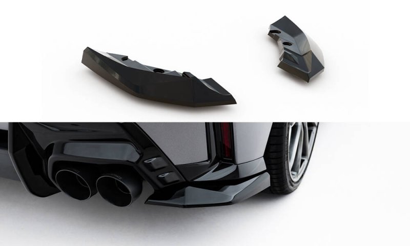 Maxton Heck Ansatz Flaps Diffusor V.2 BMW 1er M-Paket F70 schwarz Hochglanz BM-1-70-M-RSD2-G