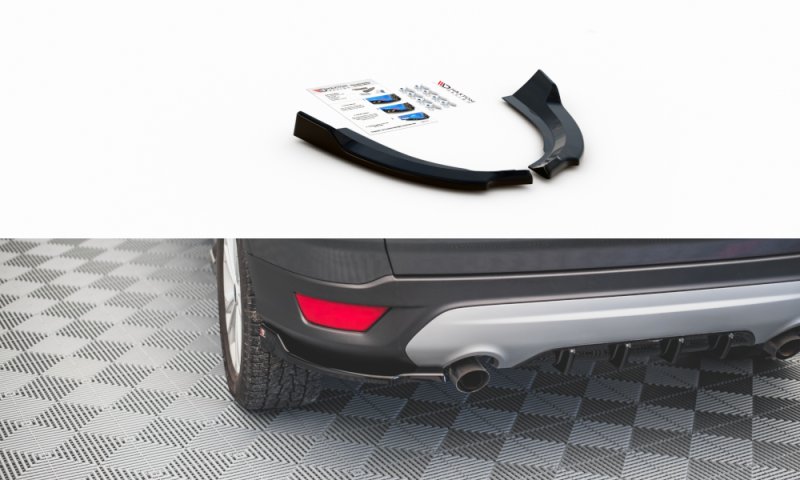 Maxton Heck Ansatz Flaps Diffusor für Ford Escape Mk3 schwarz Hochglanz FO-ES-3-RSD1-G