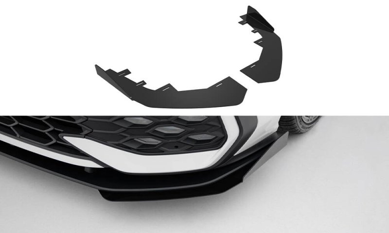 Maxton Flaps VW Golf GTI / GTE / R-Line Mk8 Facelift schwarz Hochglanz VWGO8FGTICNC-FSF1-G