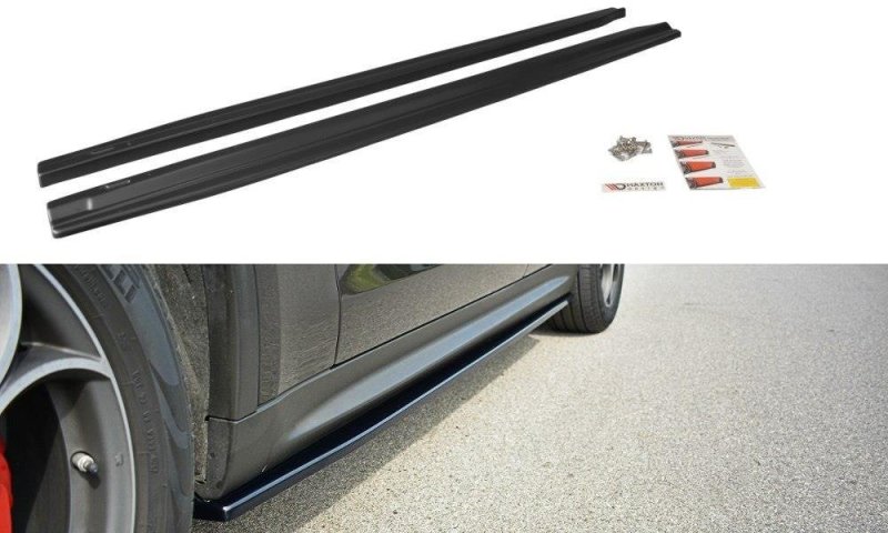 Maxton Seitenschweller Ansatz für Alfa Romeo Stelvio schwarz Hochglanz AL-ST-1-SD1-G