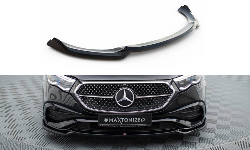 Maxton Front Ansatz V.1 Mercedes-Benz E AMG-Line W214 schwarz Hochglanz ME-E-214-AMGLINE-FD1-G