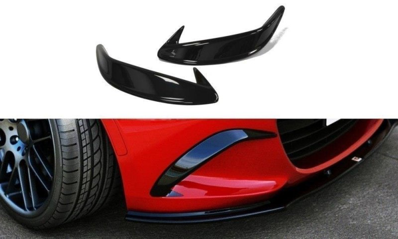 Maxton Nebelleuchten Abdeckung für Mazda MX-5 IV schwarz Hochglanz MA-MX5-4-FV1-G