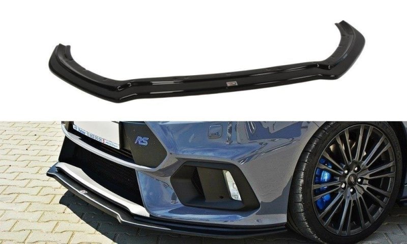 Maxton Front Ansatz V.4 für Ford Focus RS Mk3 schwarz Hochglanz FO-FO-3-RS-FD4-G