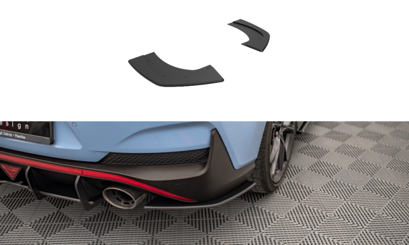 Maxton Street Pro Heck Ansatz Flaps Diffusor für Hyundai I30 N Fastback Mk3 Facelift HYI303NFBCNC-RSD1B