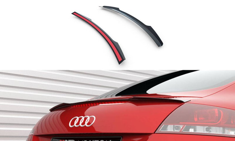 Maxton Spoiler CAP Abrisskante Audi TT 8J schwarz Hochglanz AU-TT-2-CAP1-G