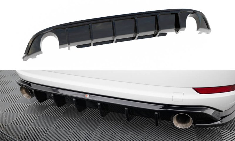Maxton Diffusor Heck Ansatz VW Jetta GLI Mk7 schwarz Hochglanz VW-JE-7-GLI-RS1-G