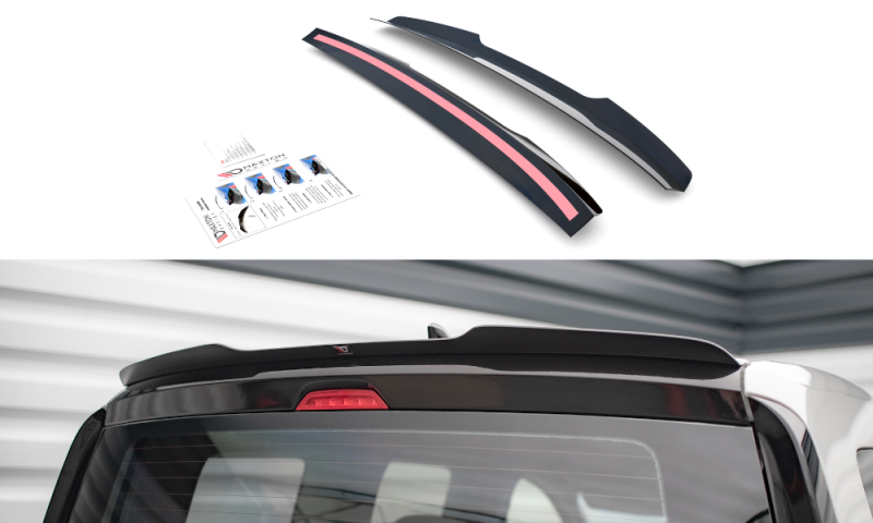 Maxton Spoiler CAP für Volkswagen Caddy Mk5 schwarz Hochglanz VW-CA-5-CAP1-G