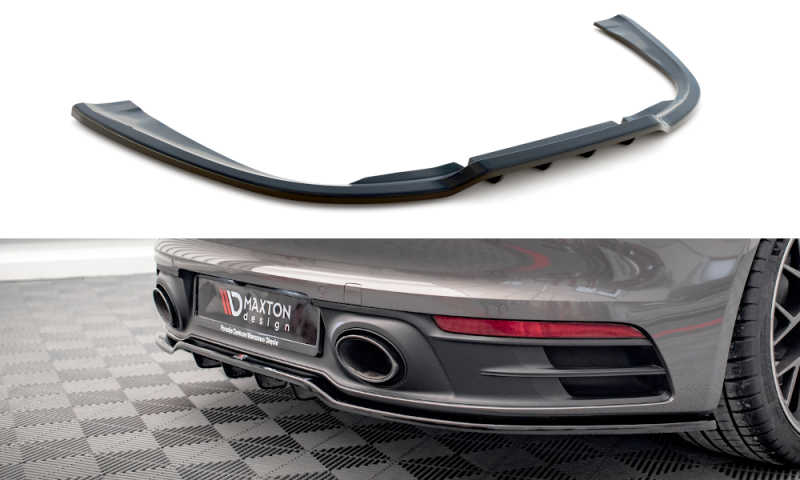 Maxton Mittlerer Diffusor Heck Ansatz DTM Look für Porsche 911 Carrera 4S 992 schwarz Hochglanz PO-911-992-CA-4S-RD1G+RD2-G