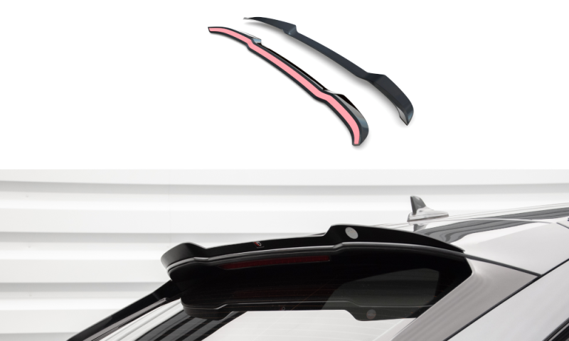 Maxton Höher Spoiler CAP für Audi SQ5 Sportback Mk2 Facelift schwarz Hochglanz AU-SQ5-2F-SB-CAP1-G