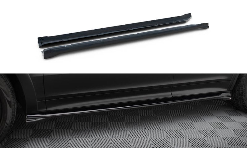 Maxton Seitenschweller Ansatz Porsche Cayenne Sport Design Mk3 / Standard Mk3 Facelift schwarz Hochglanz PO-CAY-3-SPORT-SD1-G