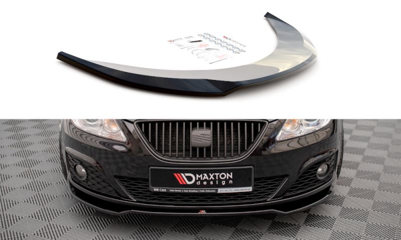 Maxton Front Ansatz V.2 für Seat Exeo schwarz Hochglanz SE-EX-1-K-FD2-G