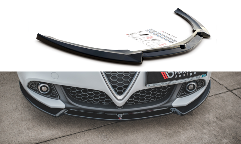 Maxton Front Ansatz V.2 für Alfa Romeo Giulietta Facelift schwarz Hochglanz AL-GU-1F-FD2-G