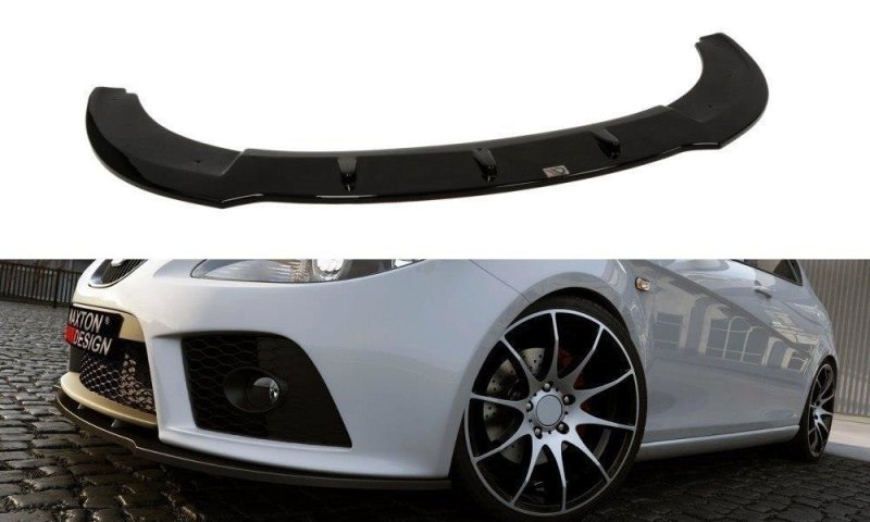 Maxton Front Ansatz für SEAT LEON MK2 CUPRA FR (vor Facelift) schwarz Hochglanz SE-LE-2-FR-FD1-G