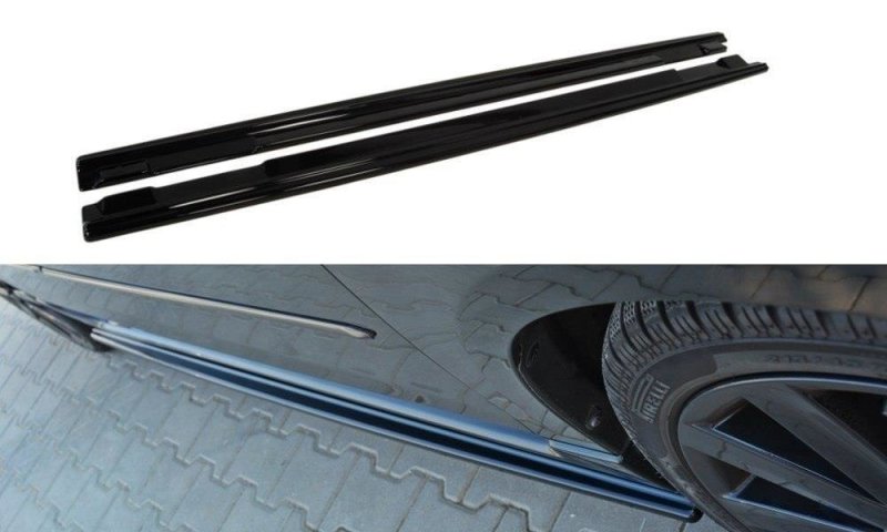 Maxton Seitenschweller Ansatz für MAZDA 3 MPS MK1 (vor Facelift) schwarz Hochglanz MA-3-MPS-1-SD1-G