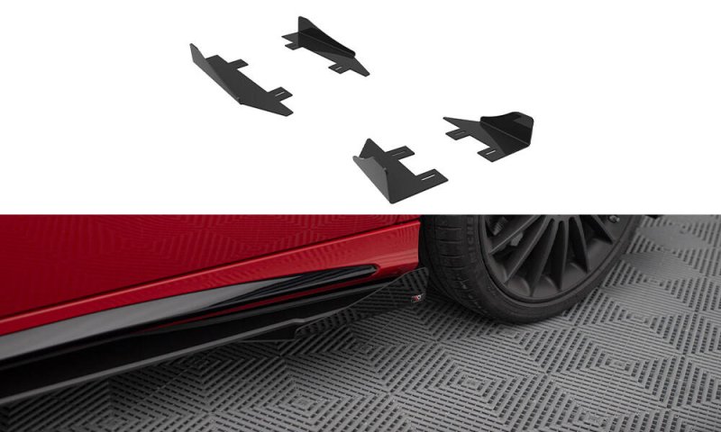 Maxton Side Flaps Mercedes-Benz A 45 AMG W176 Facelift schwarz Hochglanz MEA176FAEROCNC-SF1-G