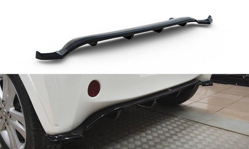 Maxton Mittlerer Cup Diffusor Heck Ansatz Toyota IQ schwarz Hochglanz TO-IQ-1-RD1G+RD2-G
