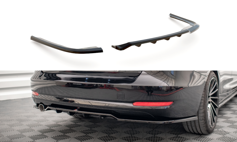 Maxton Mittlerer Diffusor Heck Ansatz DTM Look für BMW 3er GT F34 schwarz Hochglanz BM-3-34-GT-RSD1G+RD1-G