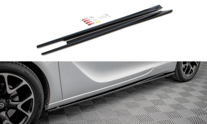 Maxton Seitenschweller Ansatz für Opel Astra GTC OPC-Line J schwarz Hochglanz OP-AS-J-GTC-OPCLINE-SD1-G