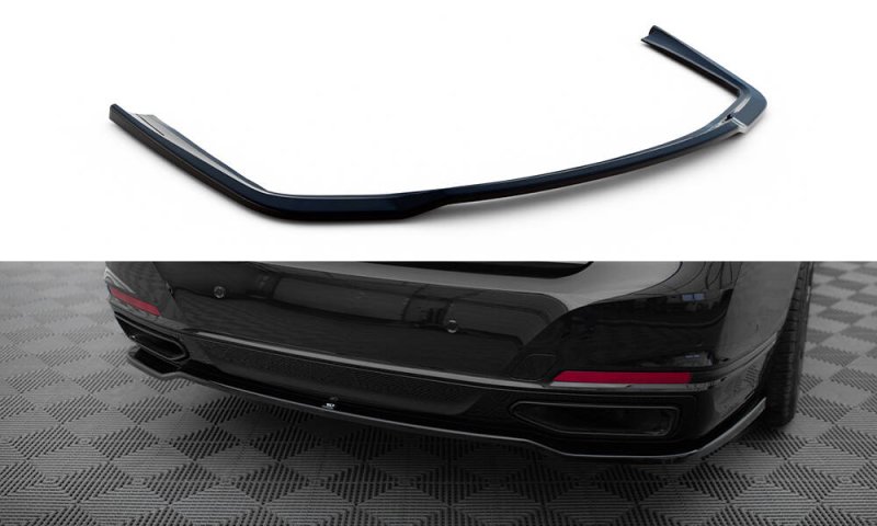 Maxton Mittlerer Cup Diffusor Heck Ansatz BMW 7 G11 / G12 Facelift schwarz Hochglanz BM-7-11F-RD1-G
