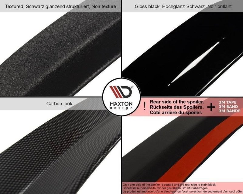 Maxton Spoiler CAP für Ford S-Max Mk1 Facelift schwarz Hochglanz FO-SMAX-1F-CAP1-G