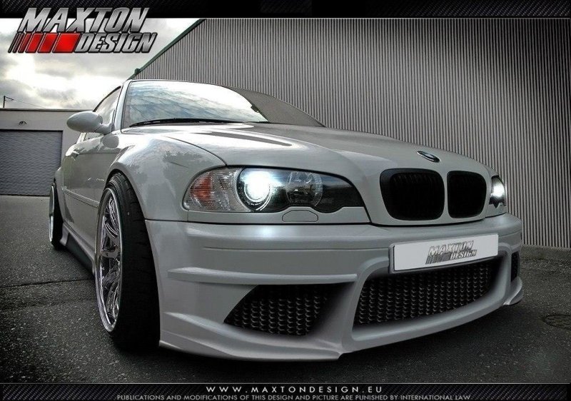 Maxton Front Stoßstange BMW 3er E46 - 4 TÜRER LIMOUSINE < GENERATION V > BM-3-46-F5S
