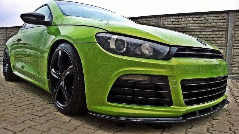 Maxton Front Ansatz für VW SCIROCCO R schwarz Hochglanz VW-SC-3-R-FD1-G