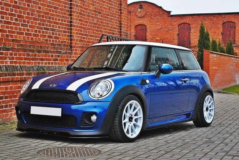 Maxton Seitenschweller Ansatz für MINI COOPER R56 JCW schwarz Hochglanz MC-2-JCW-SD1-G