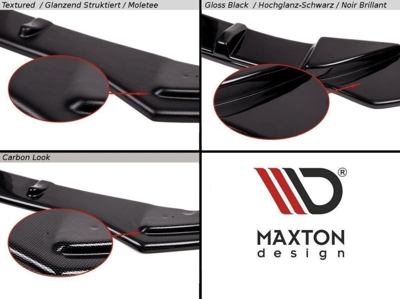 Maxton Front Ansatz für BMW 3er E46 COUPE schwarz Hochglanz BM-3-46-CE-FD1-G