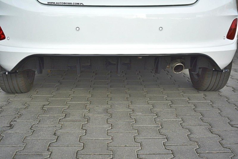 Maxton Diffusor Heck Ansatz für Ford Fiesta Mk8 ST-Line schwarz Hochglanz FO-FI-8-STLINE-RS1-G