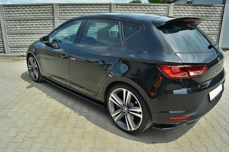 Maxton Seitenschweller Ansatz für SEAT LEON III CUPRA / FR schwarz Hochglanz SE-LE-3-FR-SD1-G