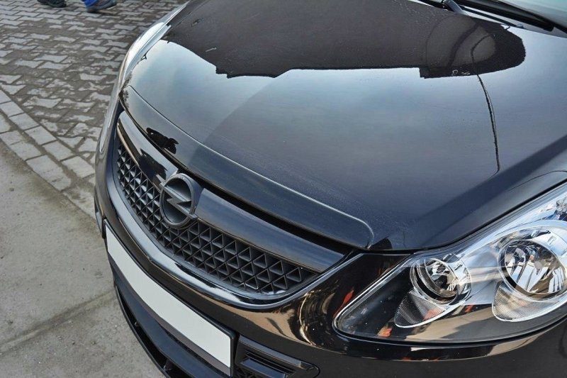 Maxton Motorhaube Erweiterung OPEL CORSA D OPC / VXR schwarz Hochglanz OP-CO-D-OPC-B1-G