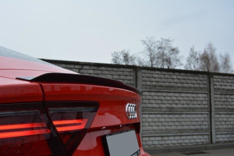 Maxton Spoiler CAP für AUDI A7 S-LINE (FACELIFT) schwarz Hochglanz AU-A7-1F-SLINE-CAP1-G