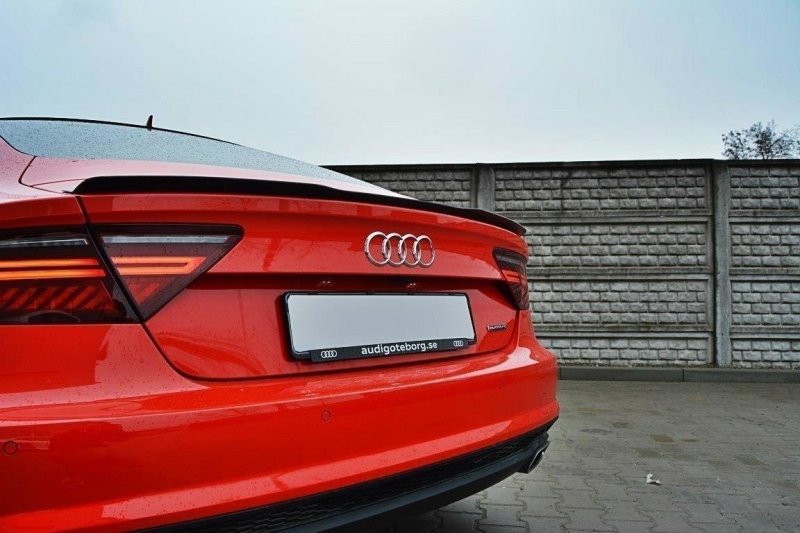 Maxton Spoiler CAP für AUDI A7 S-LINE (FACELIFT) schwarz Hochglanz AU-A7-1F-SLINE-CAP1-G