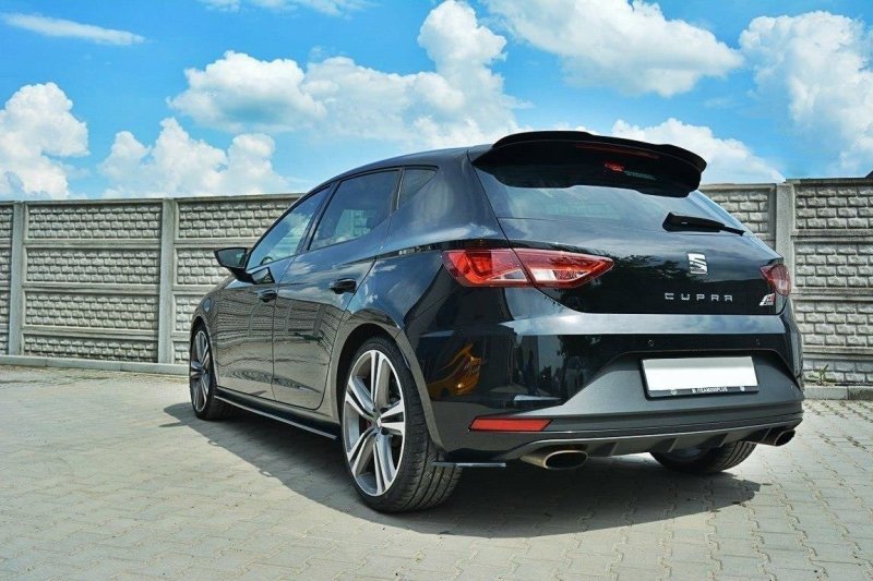 Maxton Heck Ansatz Flaps Diffusor für SEAT LEON III CUPRA / FR schwarz Hochglanz SE-LE-3-FR-RSD1-G