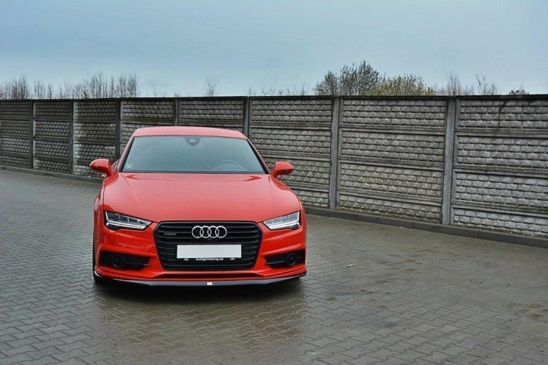 Maxton Front Ansatz für Audi S7 / A7 S-Line C7 FL schwarz Hochglanz AU-A7-1F-SLINE-FD1-G
