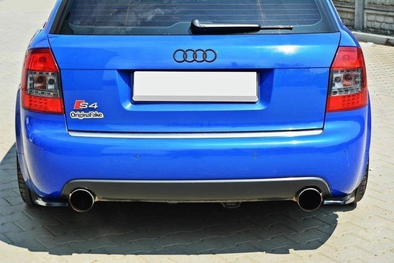 Maxton Heck Ansatz Flaps Diffusor für AUDI S4 B6 Avant schwarz Hochglanz AU-S4-B6-RSD1-G