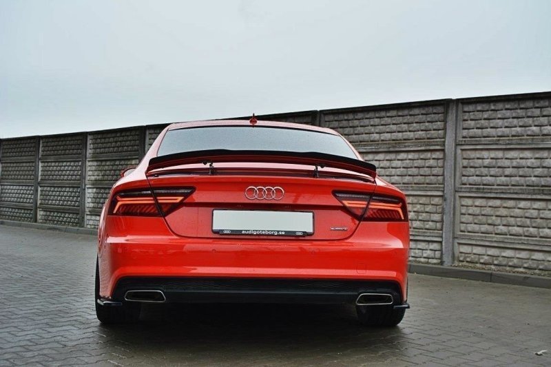 Maxton Spoiler CAP für AUDI A7 S-LINE (FACELIFT) schwarz Hochglanz AU-A7-1F-SLINE-CAP1-G