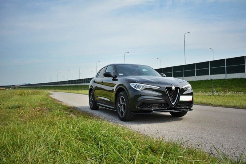 Maxton Seitenschweller Ansatz für Alfa Romeo Stelvio schwarz Hochglanz AL-ST-1-SD1-G