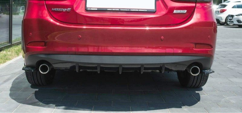 Maxton Heck Ansatz Flaps Diffusor für Mazda 6 GJ (Mk3) Facelift schwarz Hochglanz MA-6-3F-RSD1-G
