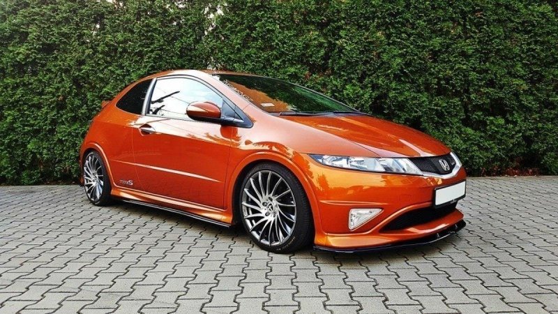 Maxton Front Ansatz für HONDA CIVIC VIII TYPE S/R schwarz Hochglanz HO-CI-8-TYPE-S/R-FD1-G